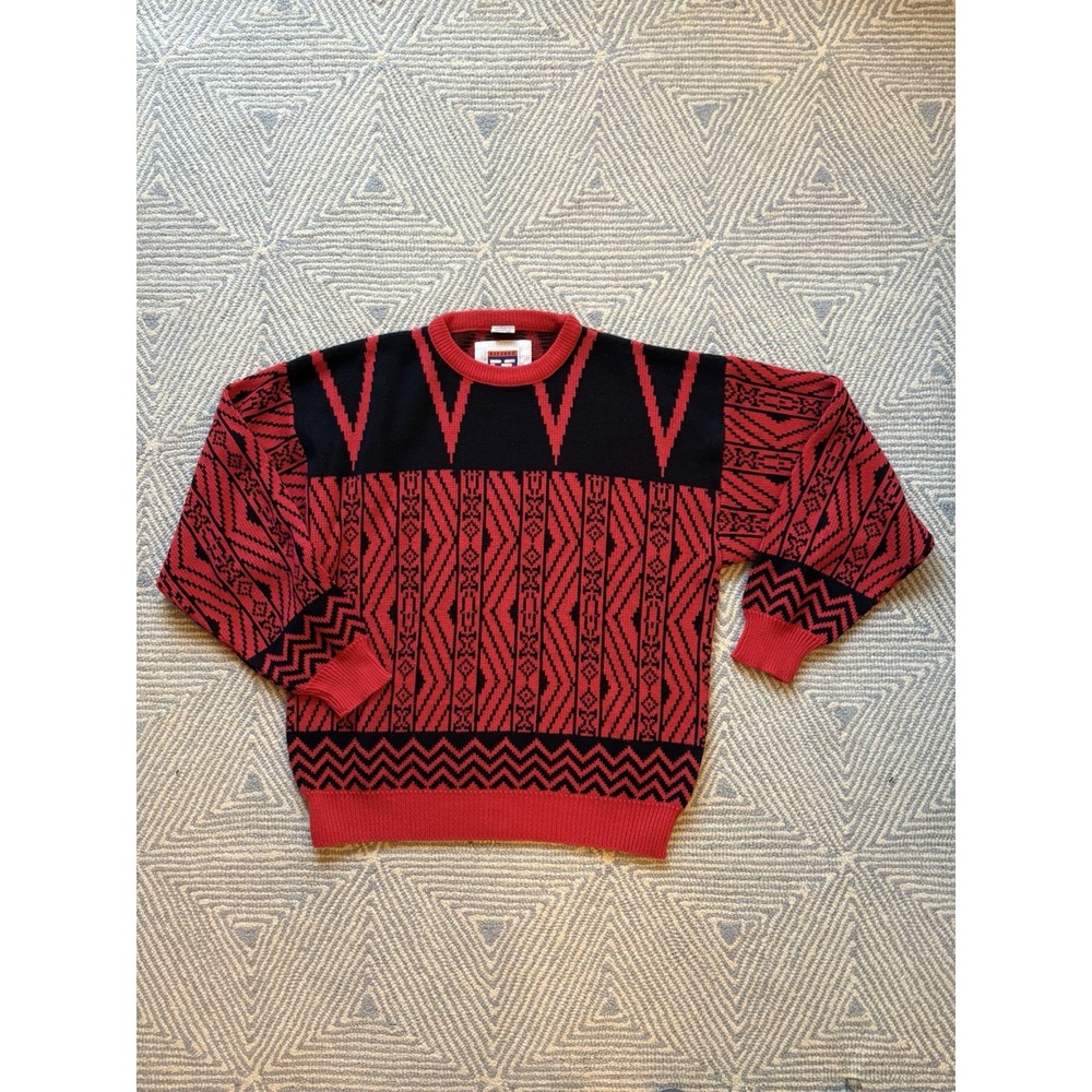 Gitano For Men PS101 Acrylic Ugly Sweater‎ - Black/Red - XL